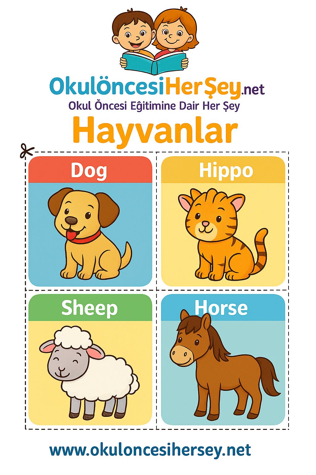 İngilizce Hayvanlar Flashkart