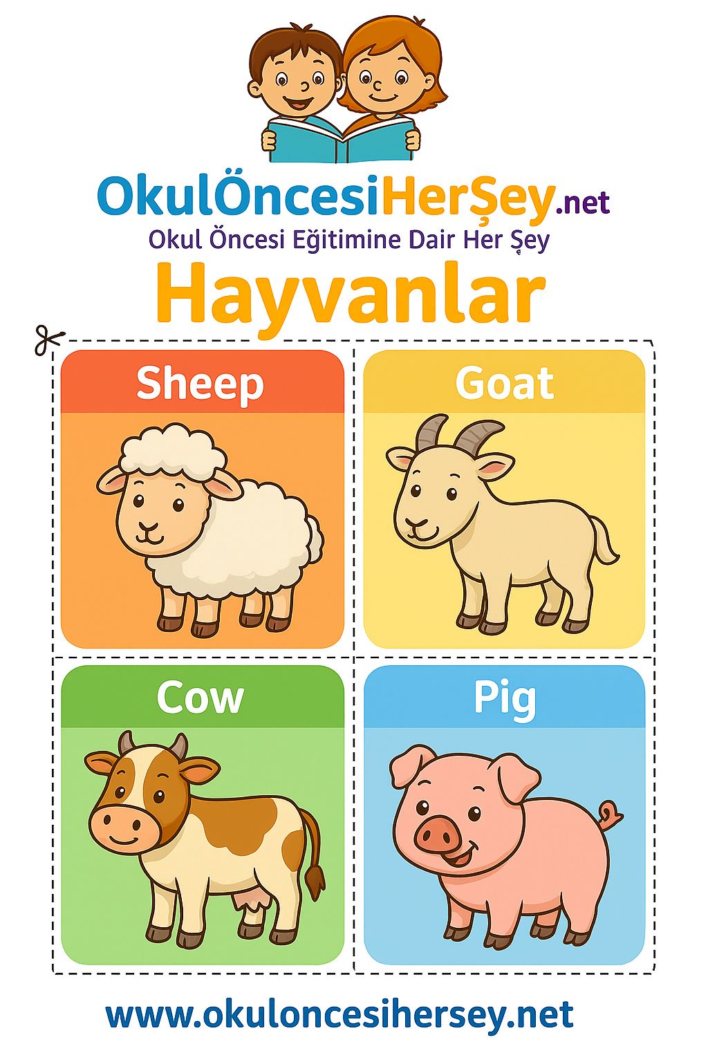 İngilizce Hayvanlar Flashkart