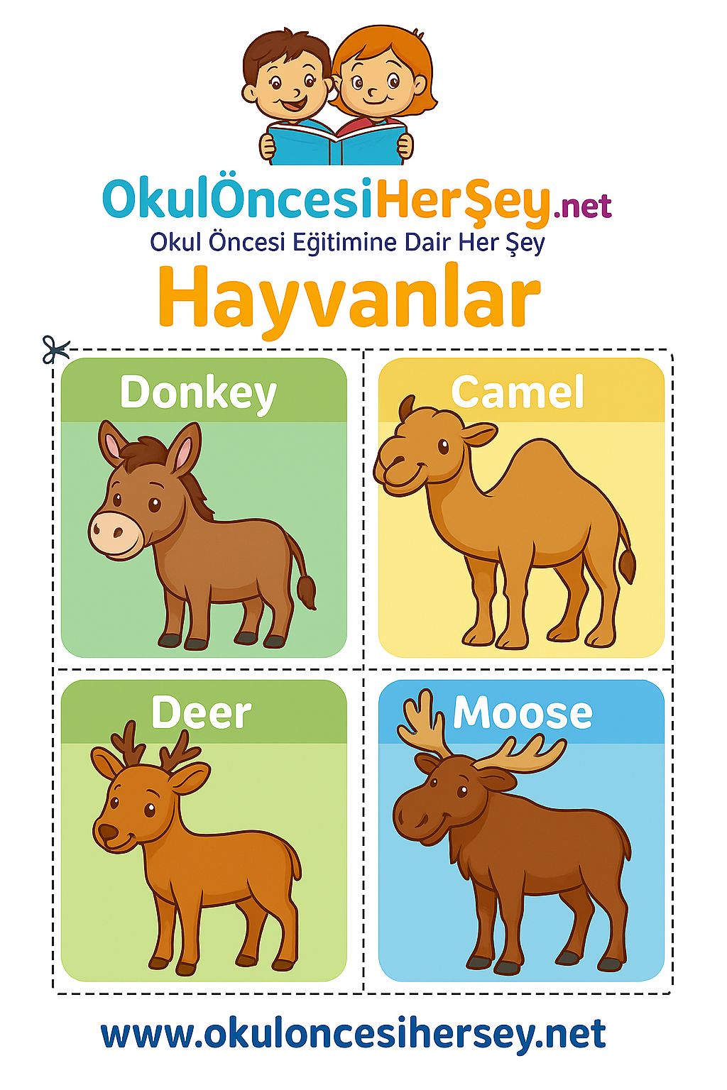 İngilizce Hayvanlar Flashkart