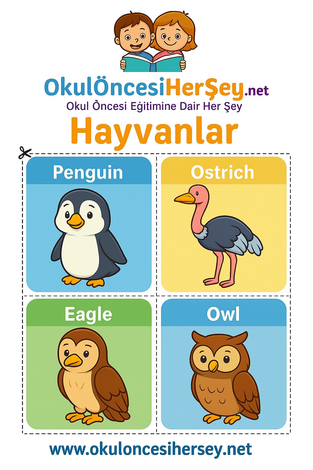 İngilizce Hayvanlar Flashkart