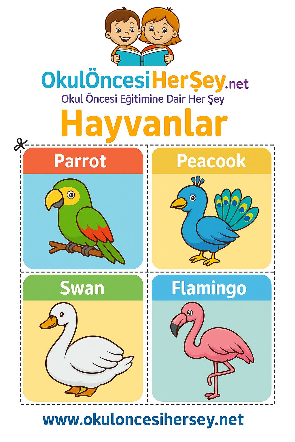 İngilizce Hayvanlar Flashkart