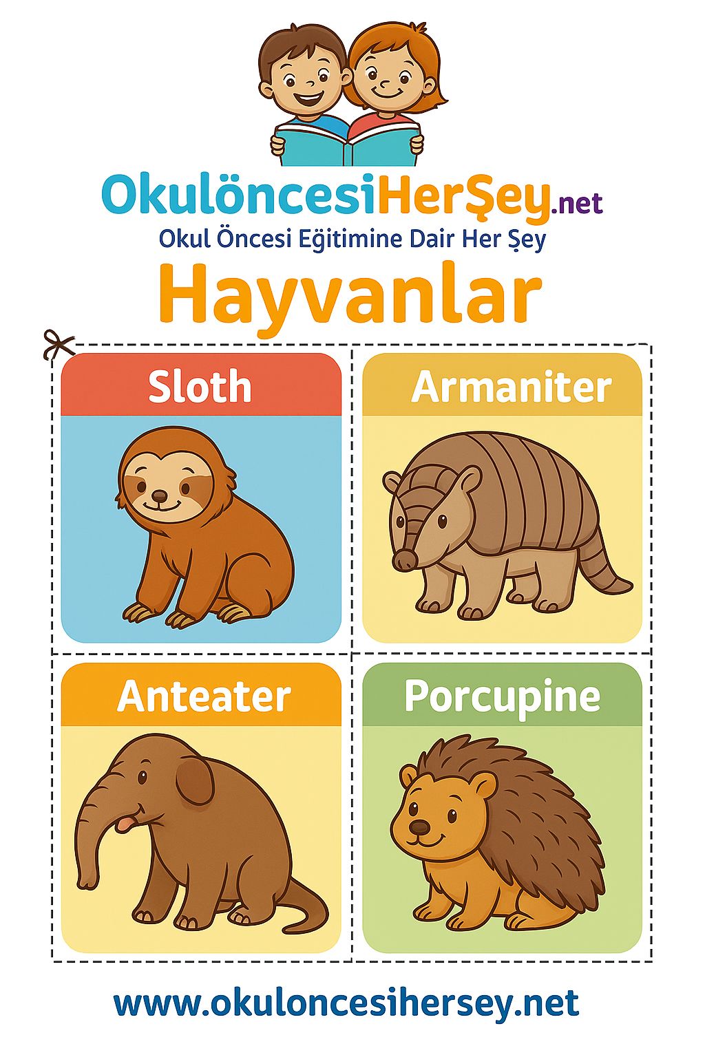 İngilizce Hayvanlar Flashkart