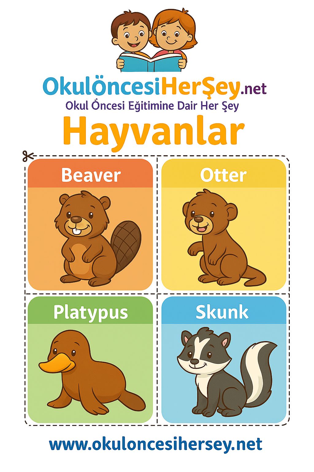 İngilizce Hayvanlar Flashkart