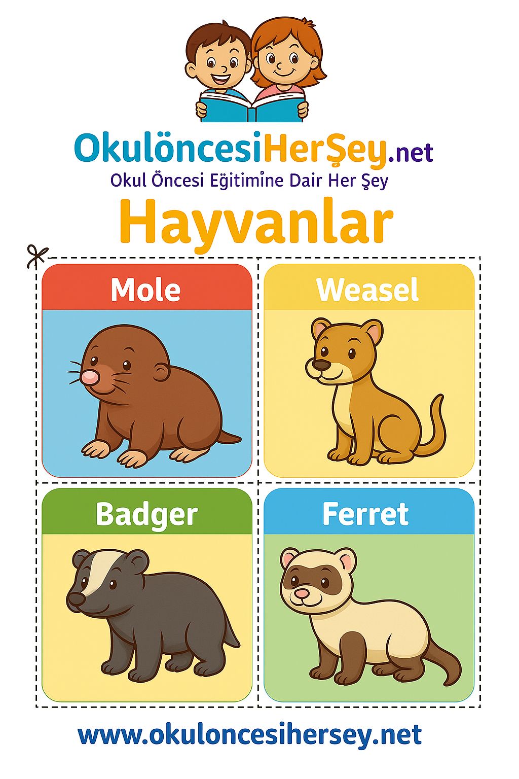 İngilizce Hayvanlar Flashkart