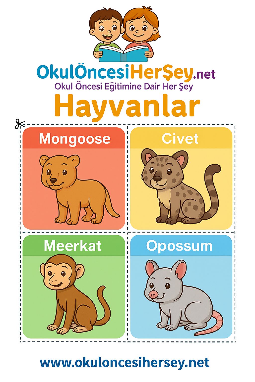 İngilizce Hayvanlar Flashkart