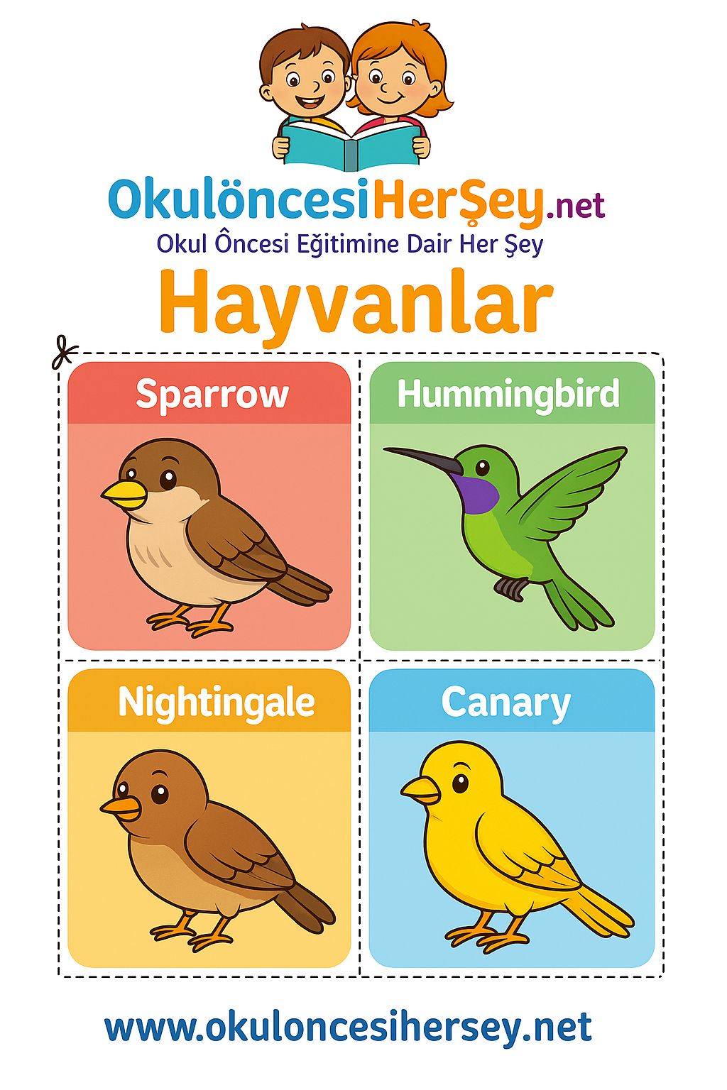 İngilizce Hayvanlar Flashkart