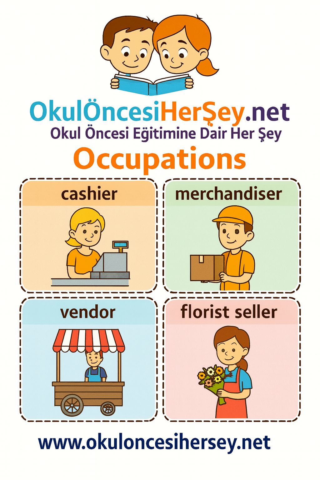 Çocuklar İçin  Meslekler Flashkart  