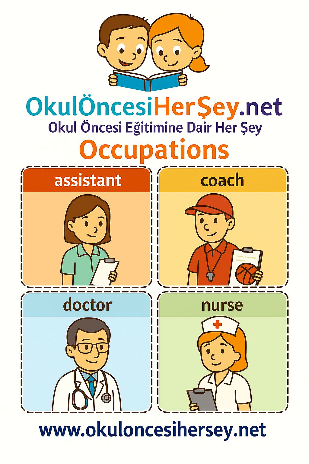 İngilizce Meslekler Flashkart