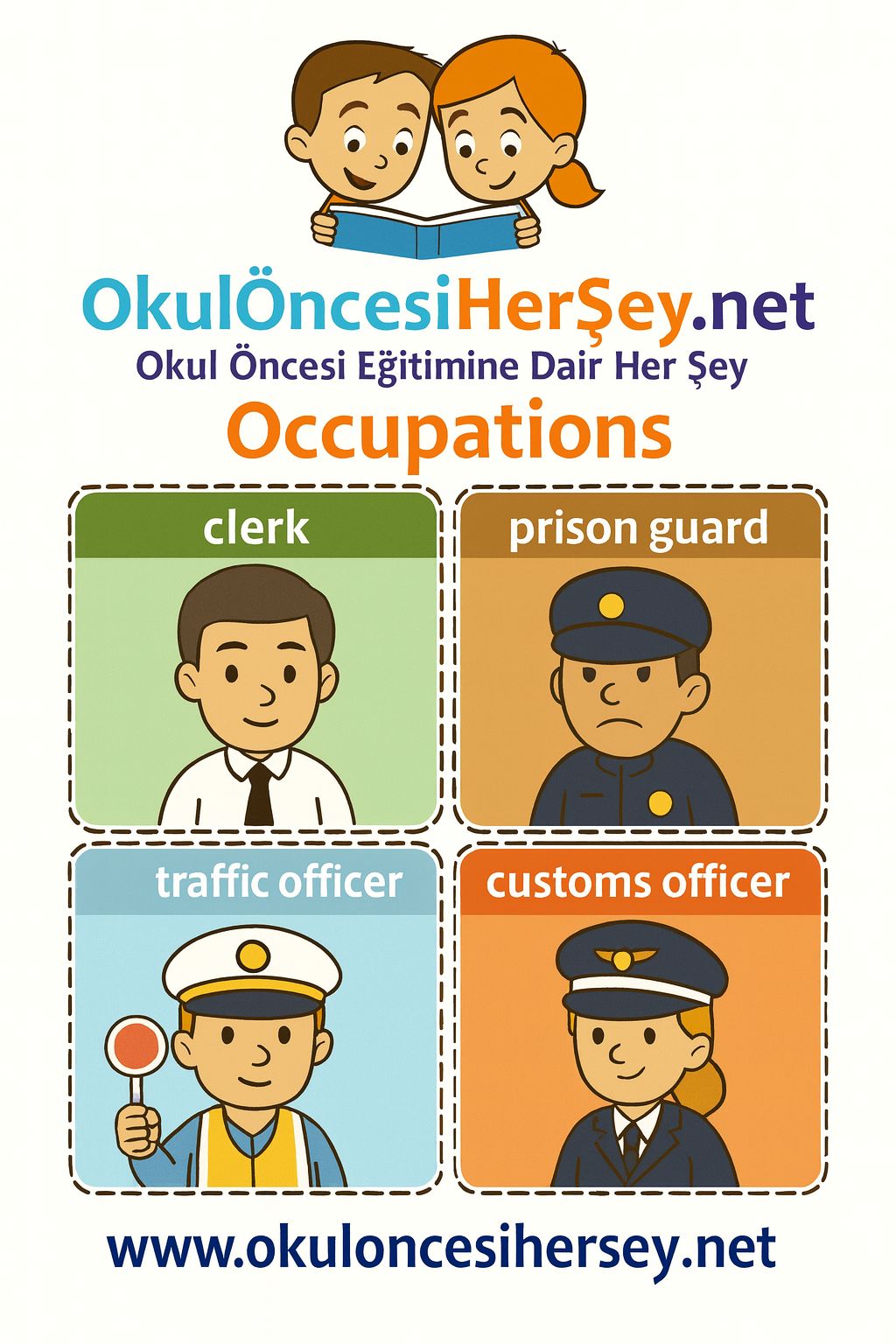 İngilizce Meslekler Flashkart