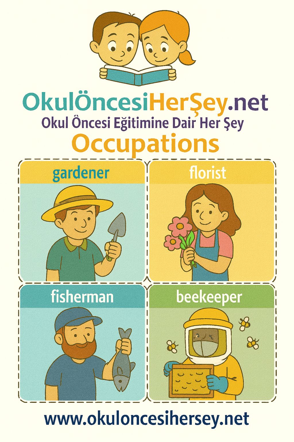 İngilizce Meslekler Flashkart