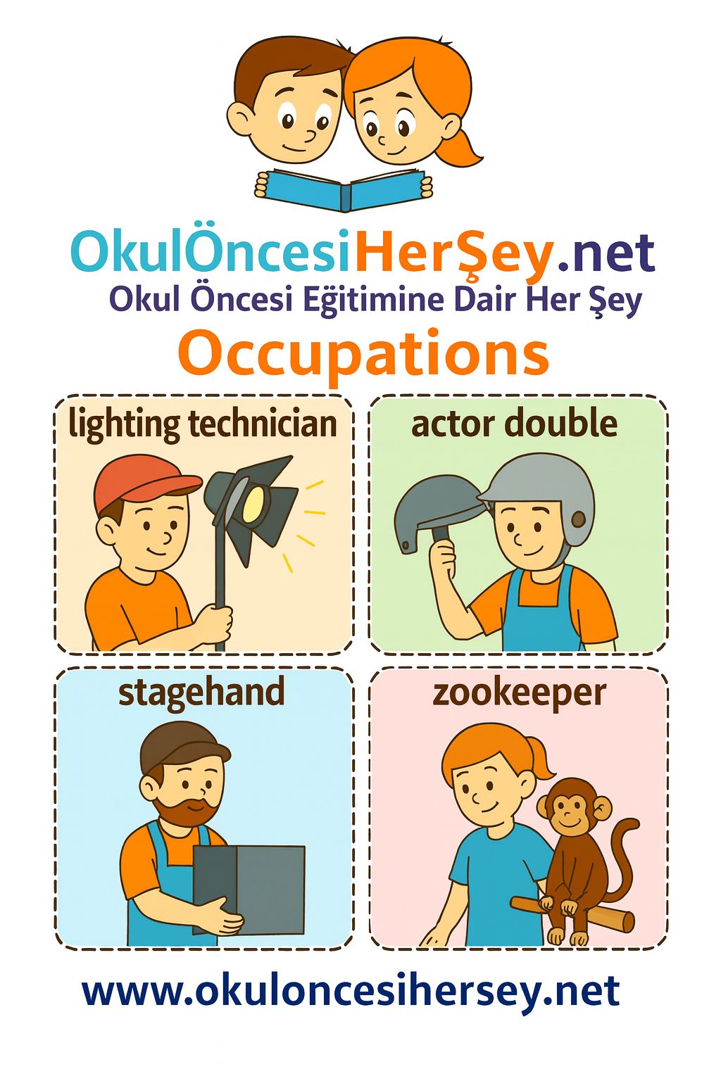 İngilizce Meslekler Flashkart