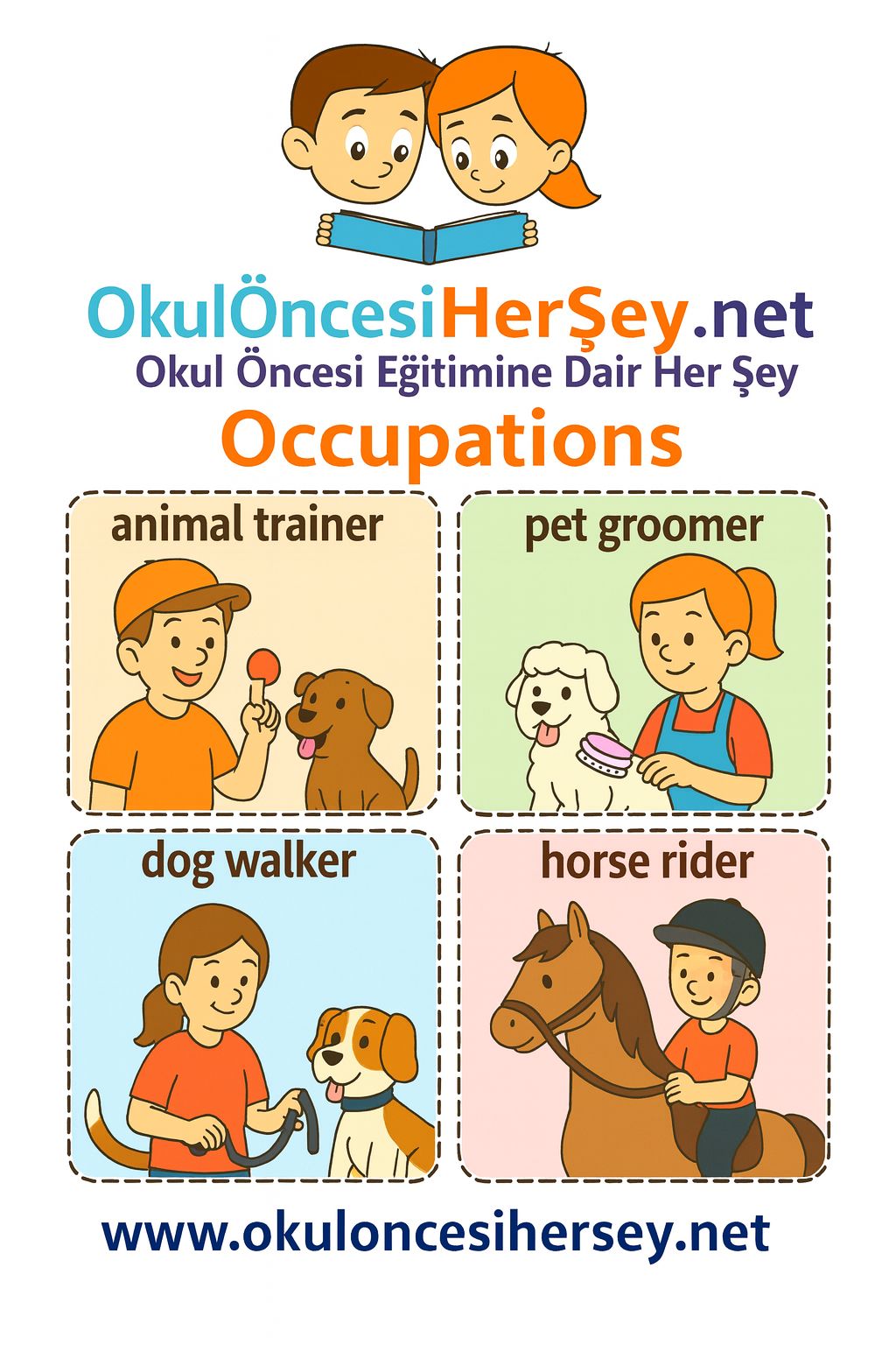 İngilizce Meslekler Flashkart