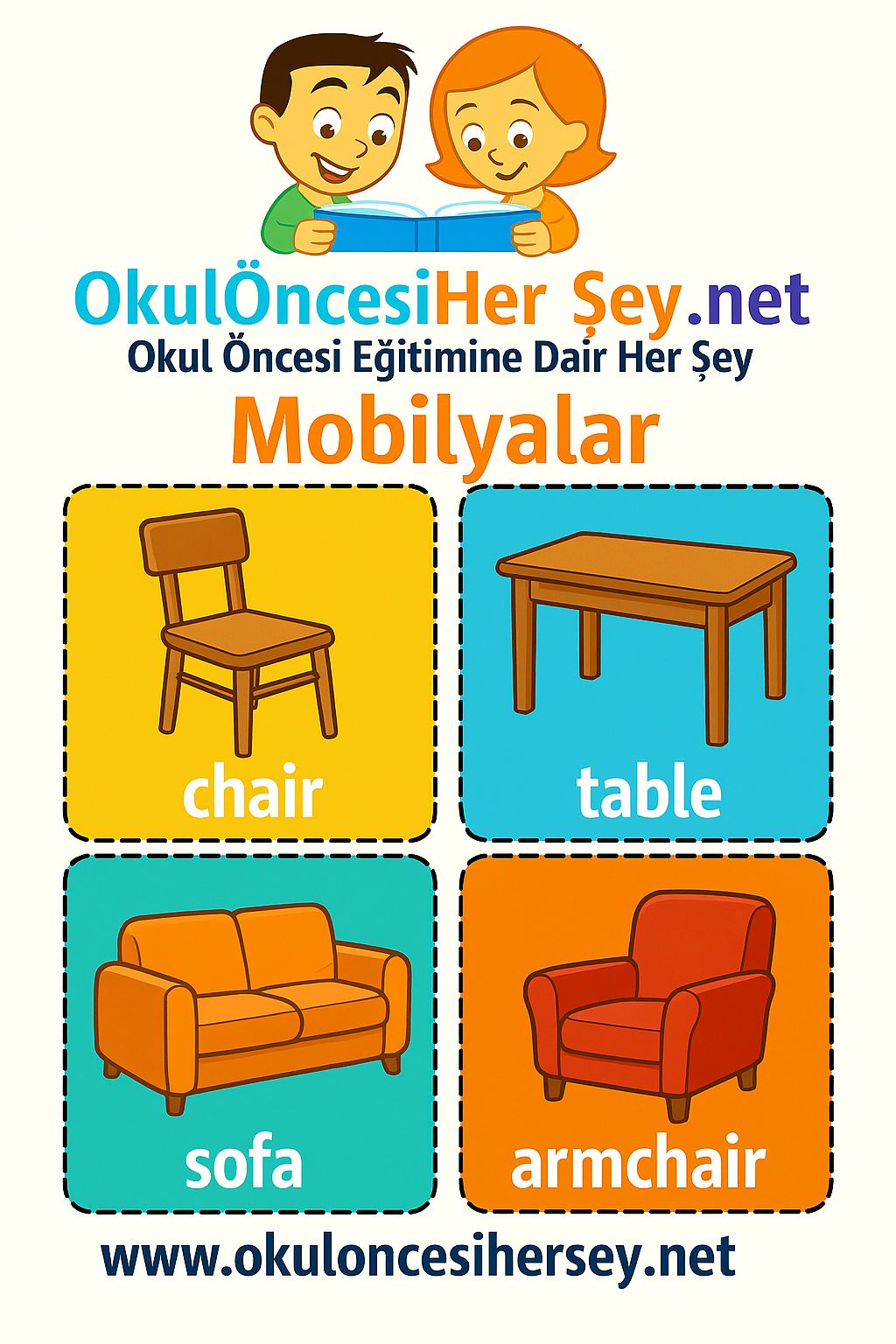 İngilizce Mobilya Flashkart