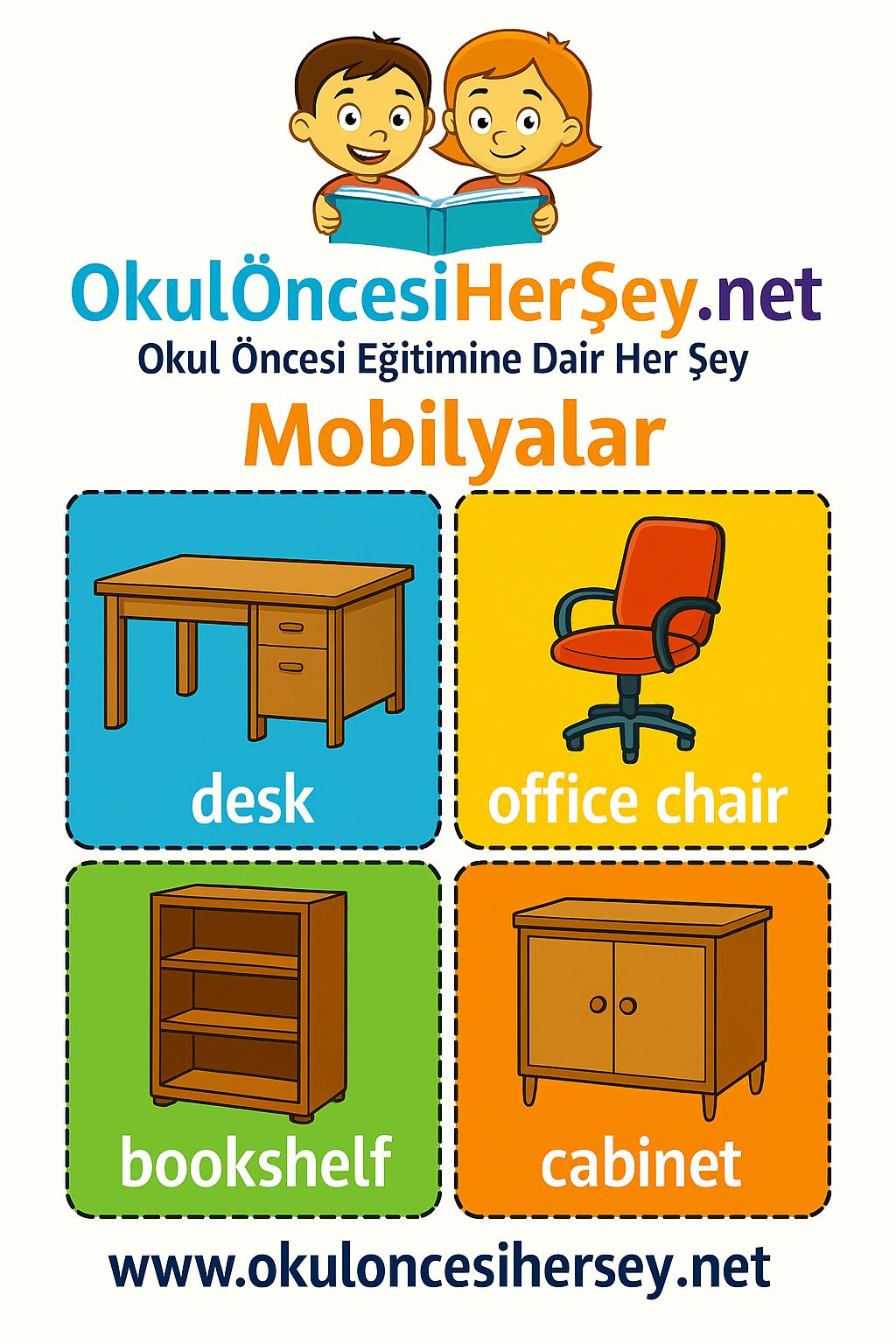 İngilizce Mobilya Flashkart