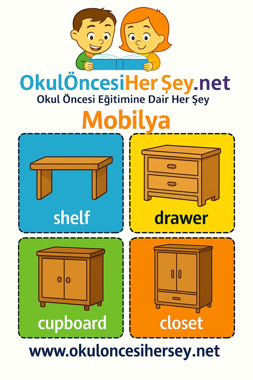 İngilizce Mobilya Flashkart