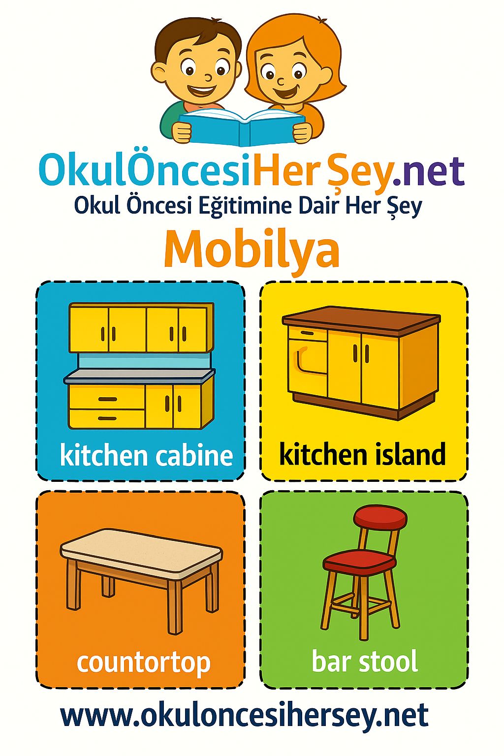 İngilizce Mobilya Flashkart