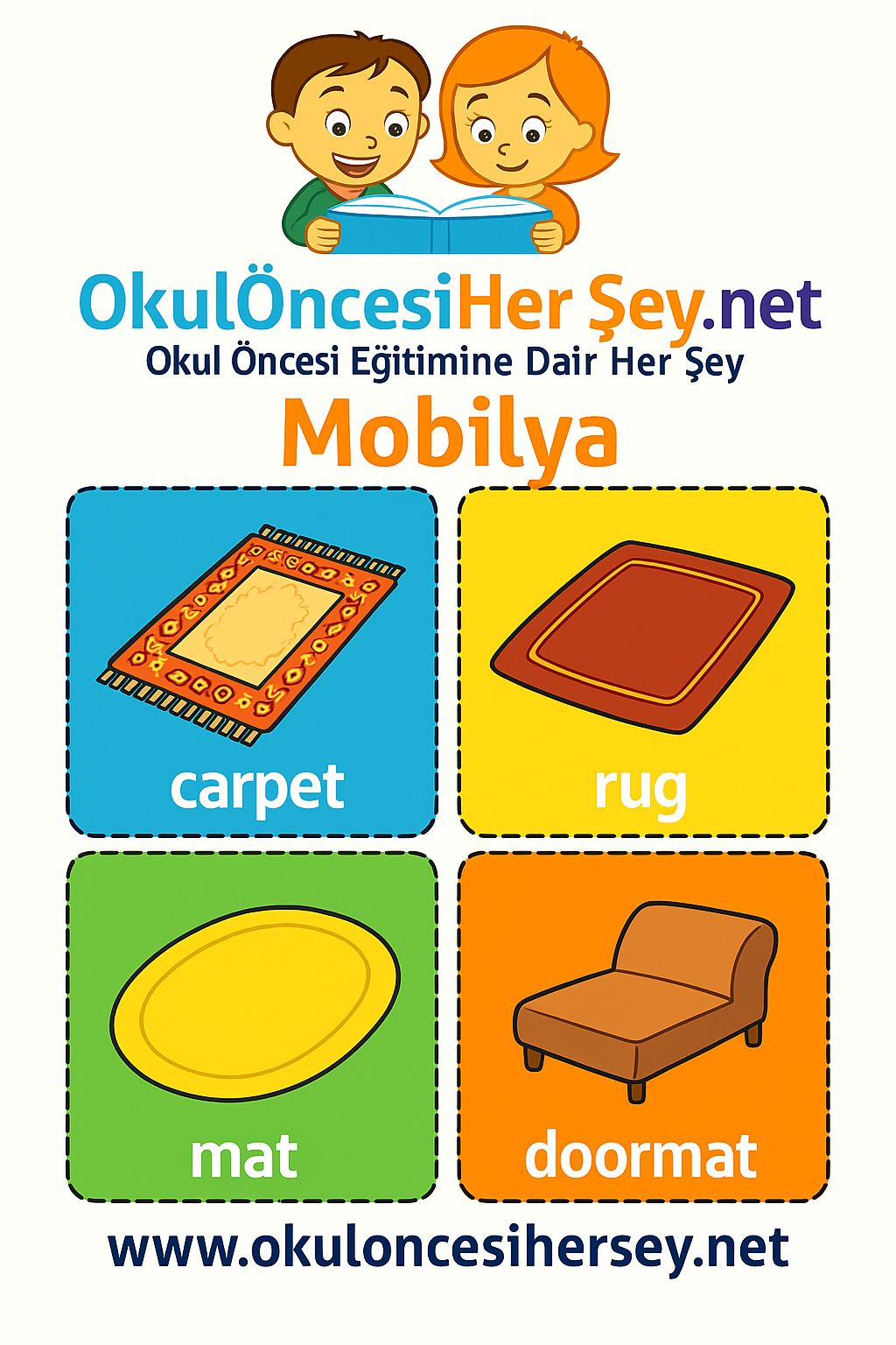 İngilizce Mobilya Flashkart