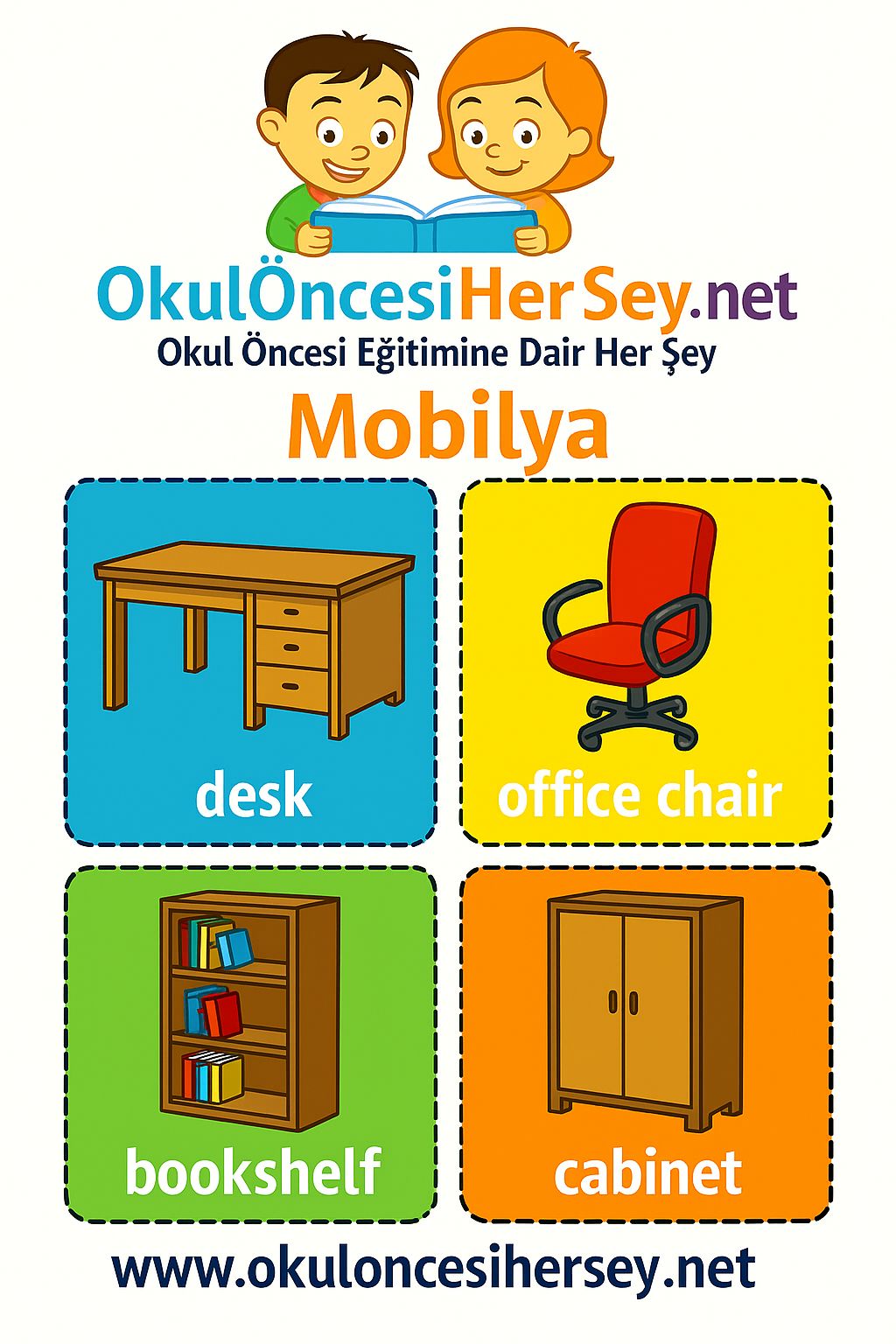 İngilizce Mobilya Flashkart