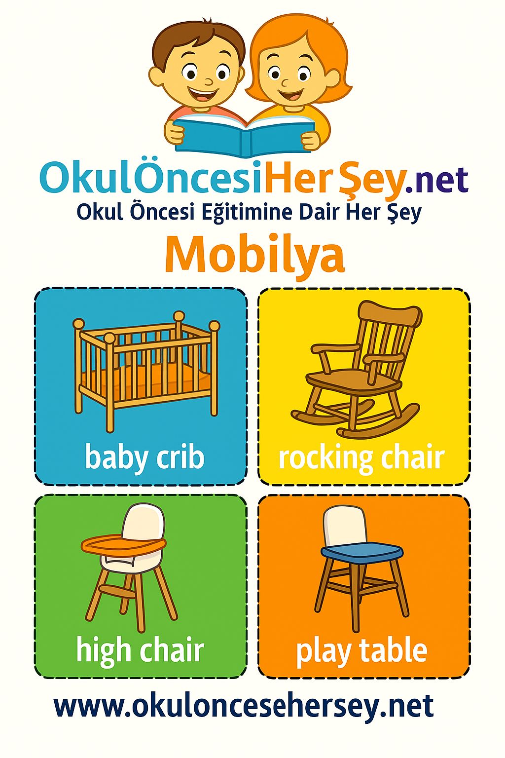 İngilizce Mobilya Flashkart