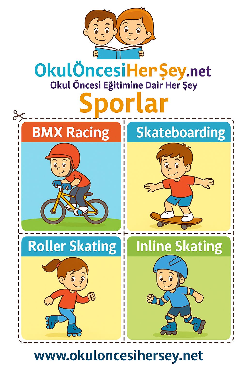 Çocuklar İçin  Spor Dalları Flashkart  