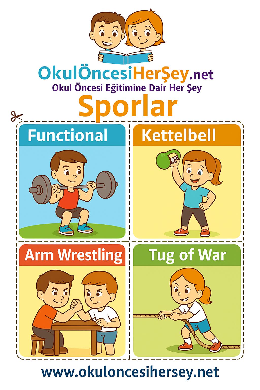 Çocuklar İçin  Spor Dalları Flashkart  