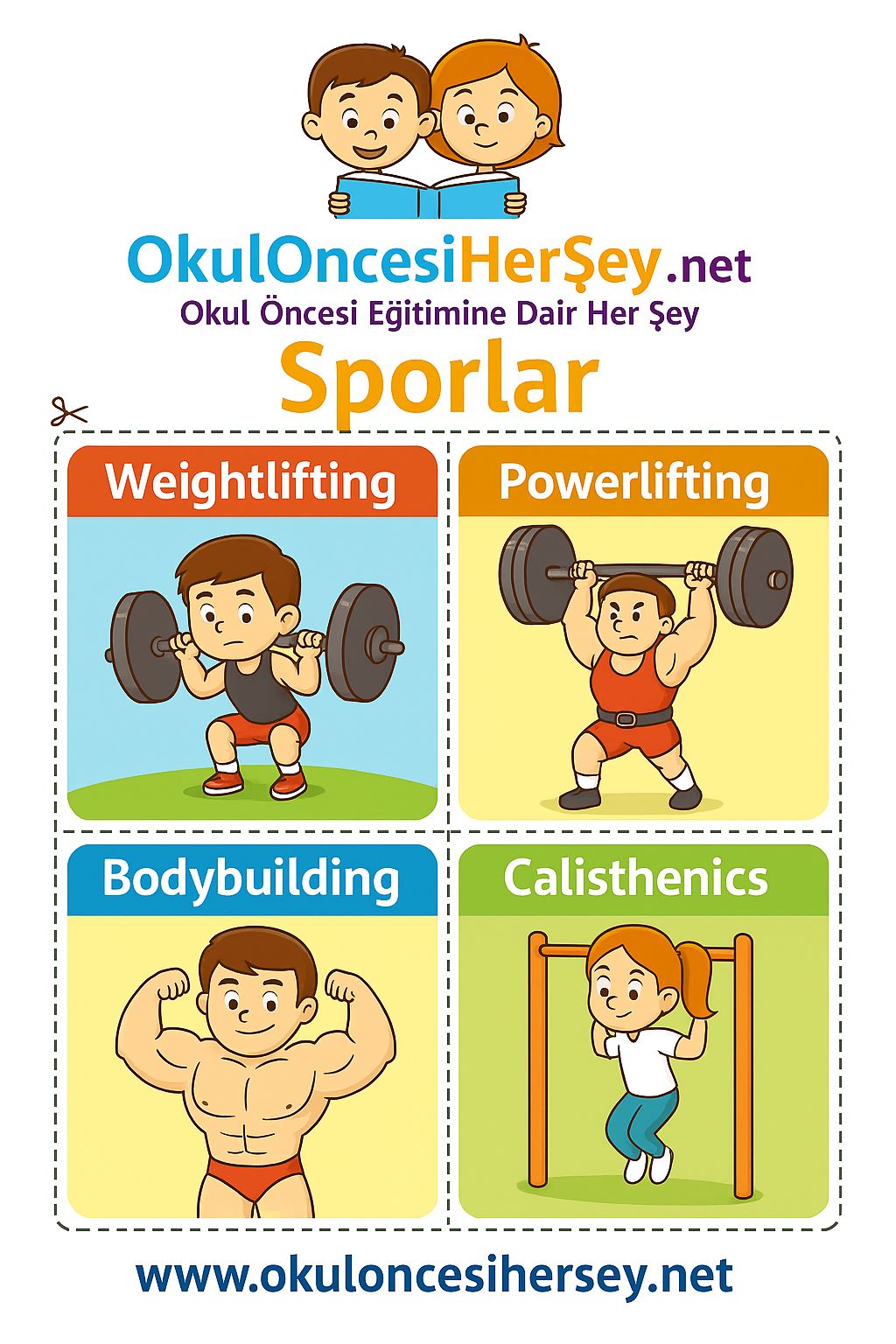 Çocuklar İçin  Spor Dalları Flashkart  