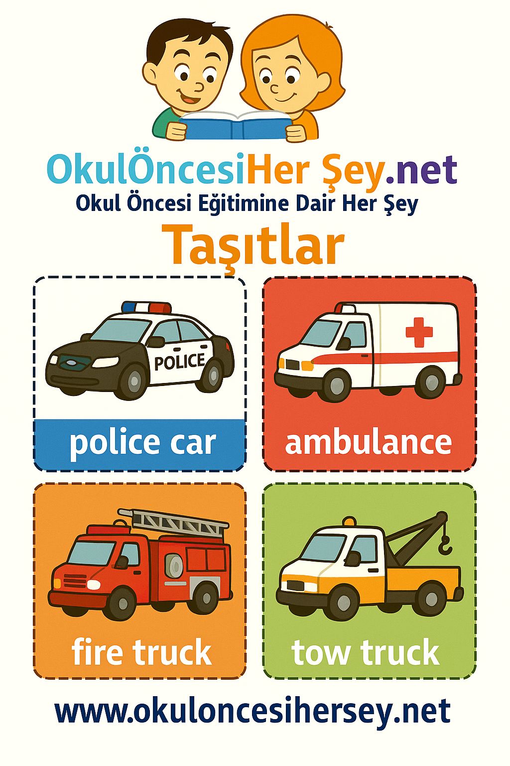 İngilizce Taşıtlar Flashkart