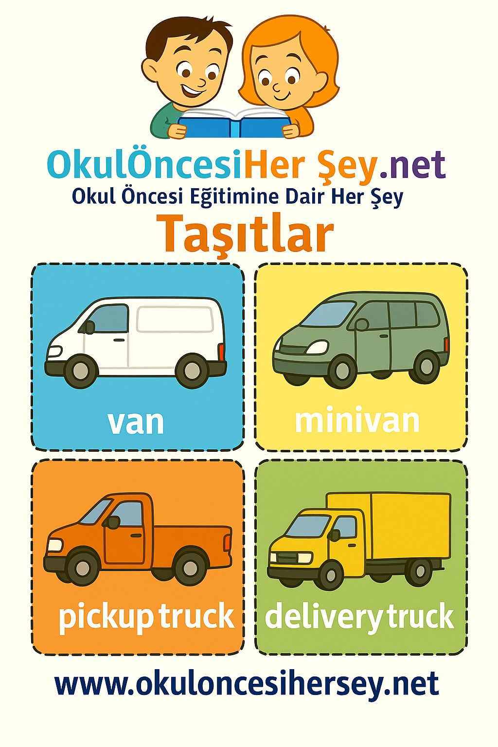 İngilizce Taşıtlar Flashkart