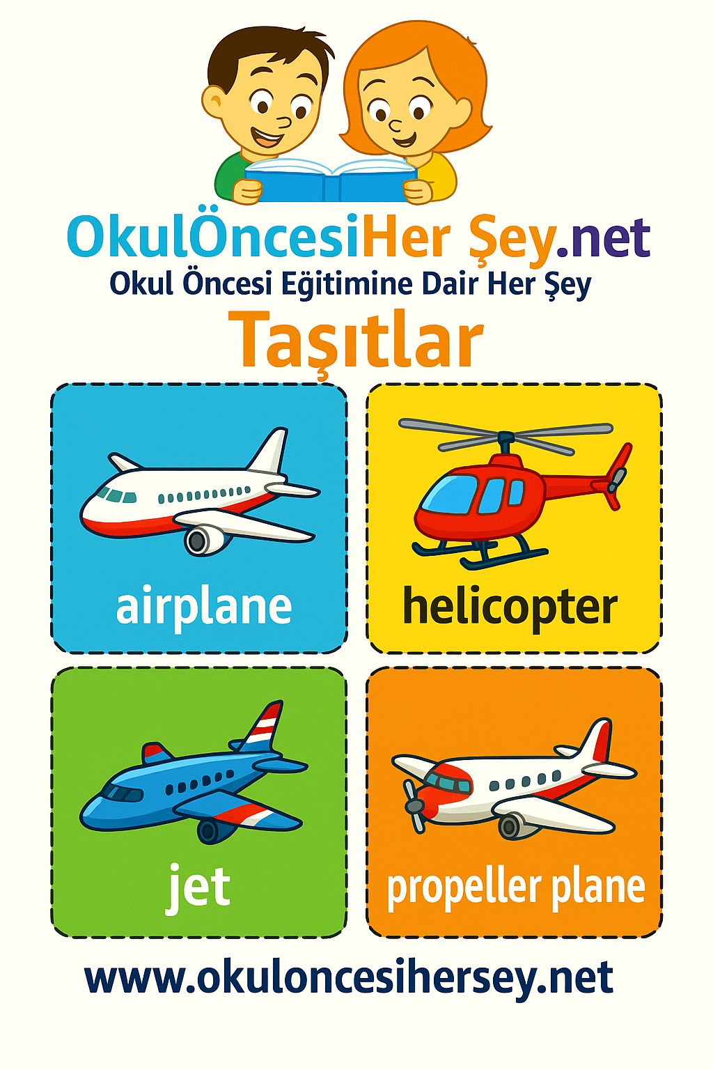 İngilizce Taşıtlar Flashkart