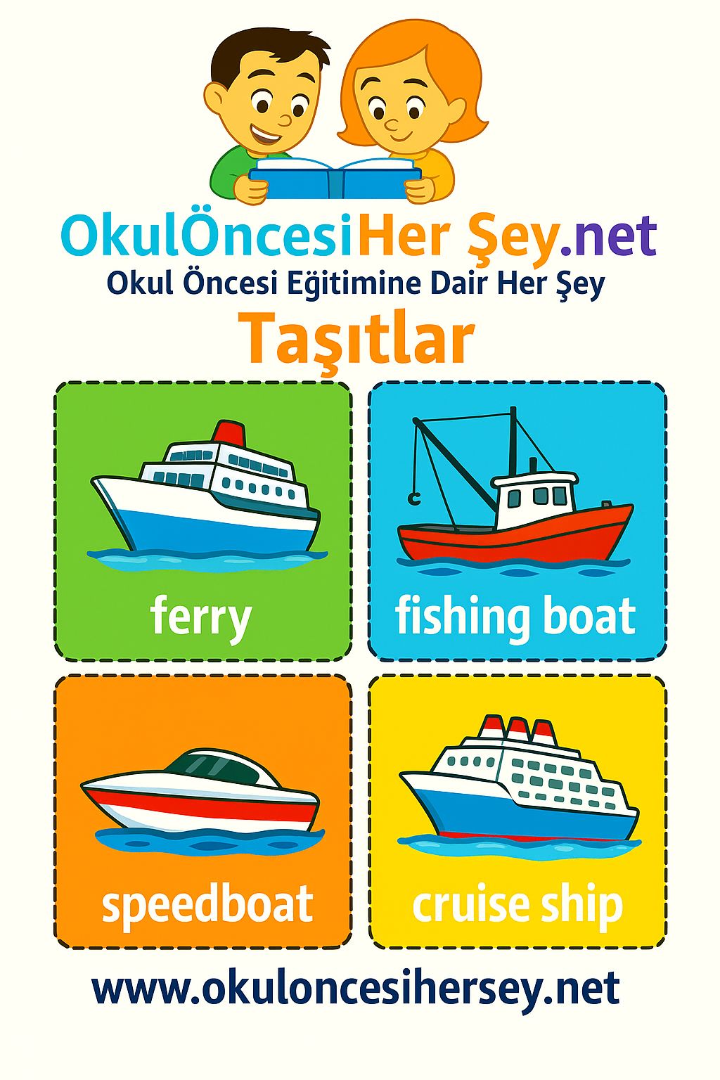 İngilizce Taşıtlar Flashkart