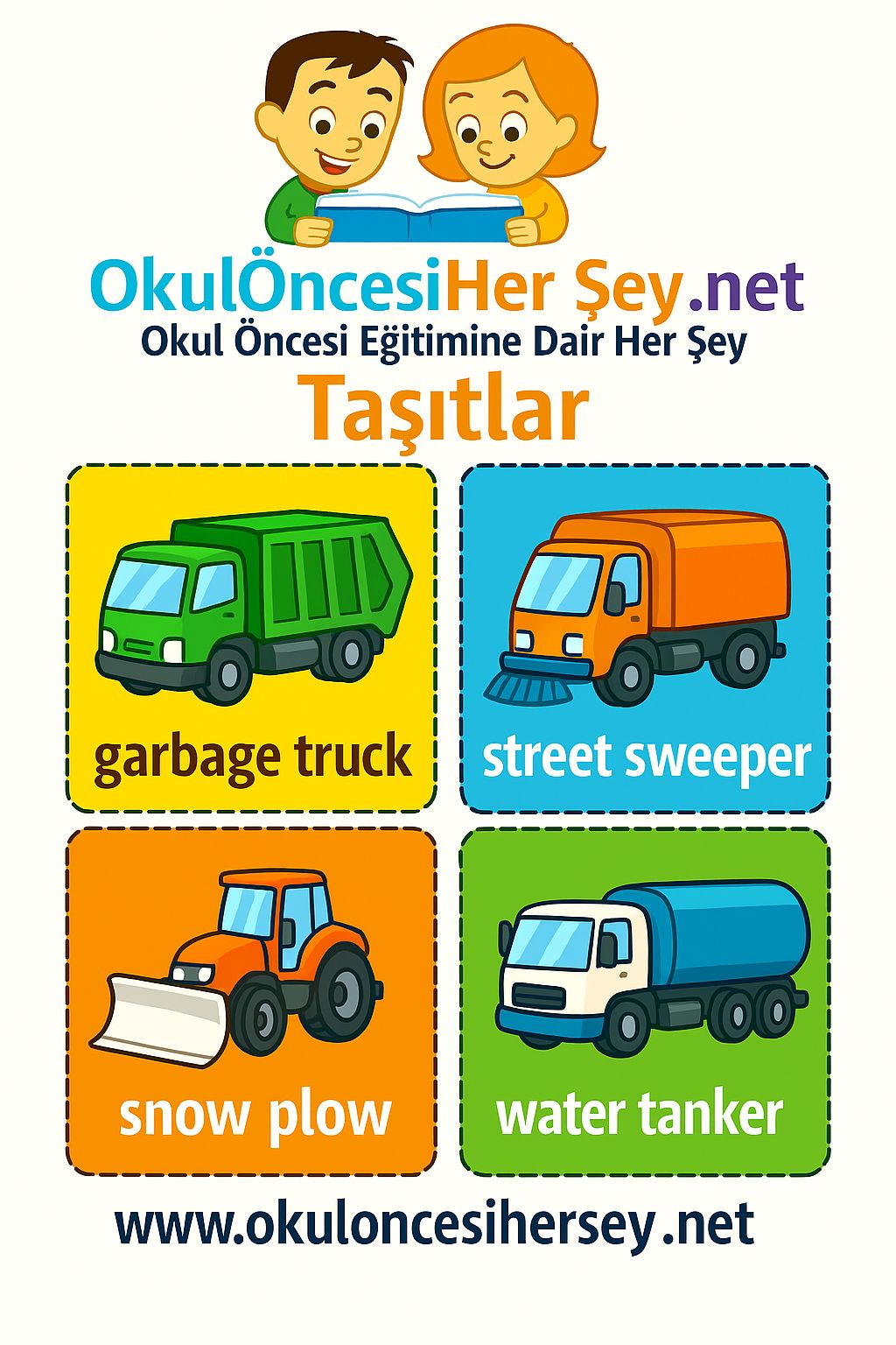 İngilizce Taşıtlar Flashkart