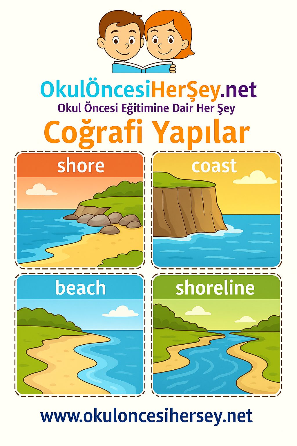 İngilizce Coğrafi Yapılar Flashkart