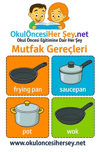 Çocuklar İçin  İngilizce Muftak Gereçleri Flashkart  