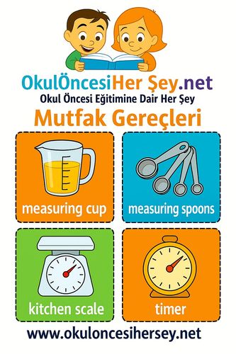 Çocuklar İçin  İngilizce Muftak Gereçleri Flashkart  