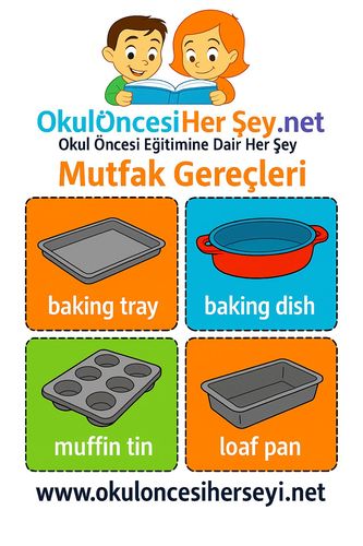 Çocuklar İçin  İngilizce Muftak Gereçleri Flashkart  