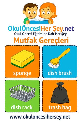 Çocuklar İçin  İngilizce Muftak Gereçleri Flashkart  