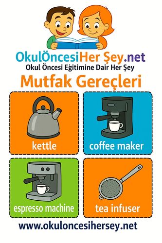 Çocuklar İçin  İngilizce Muftak Gereçleri Flashkart  