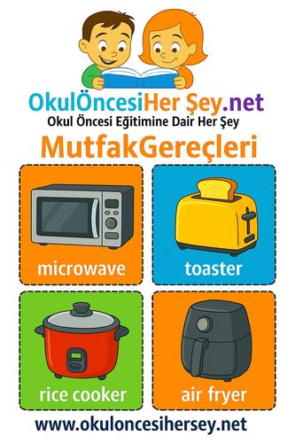 Çocuklar İçin  İngilizce Muftak Gereçleri Flashkart  