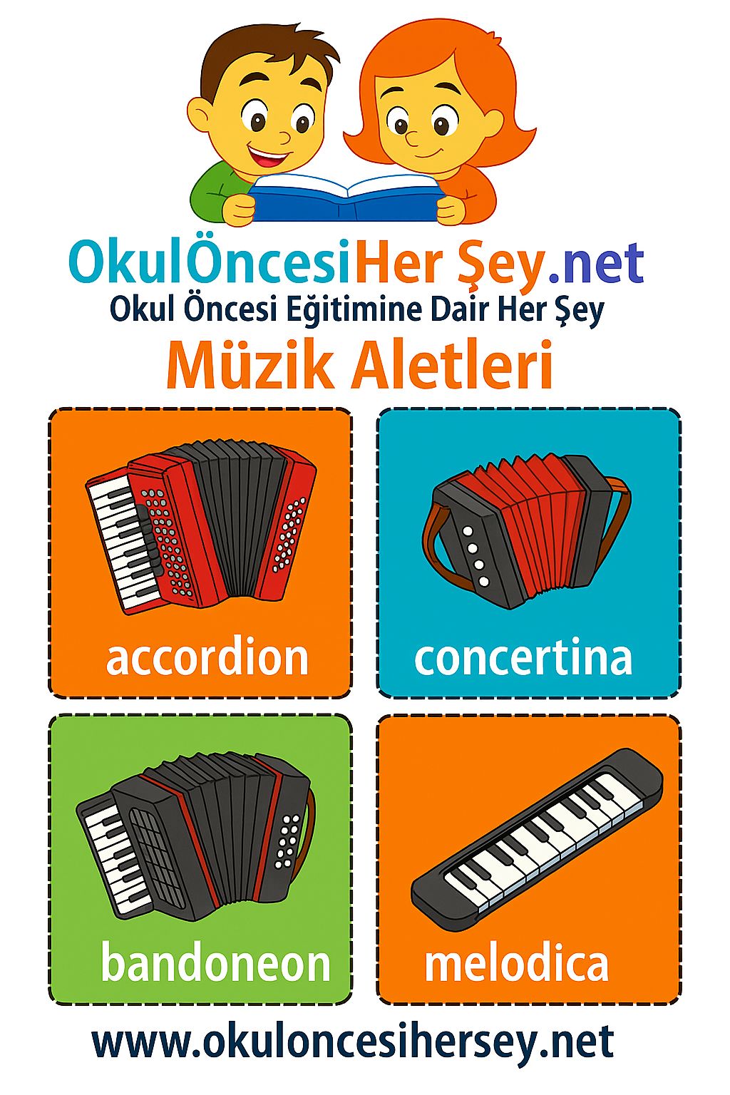 İngilizce Müzik Aletleri Flashkart