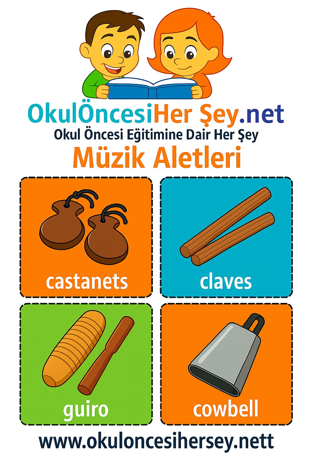 İngilizce Müzik Aletleri Flashkart