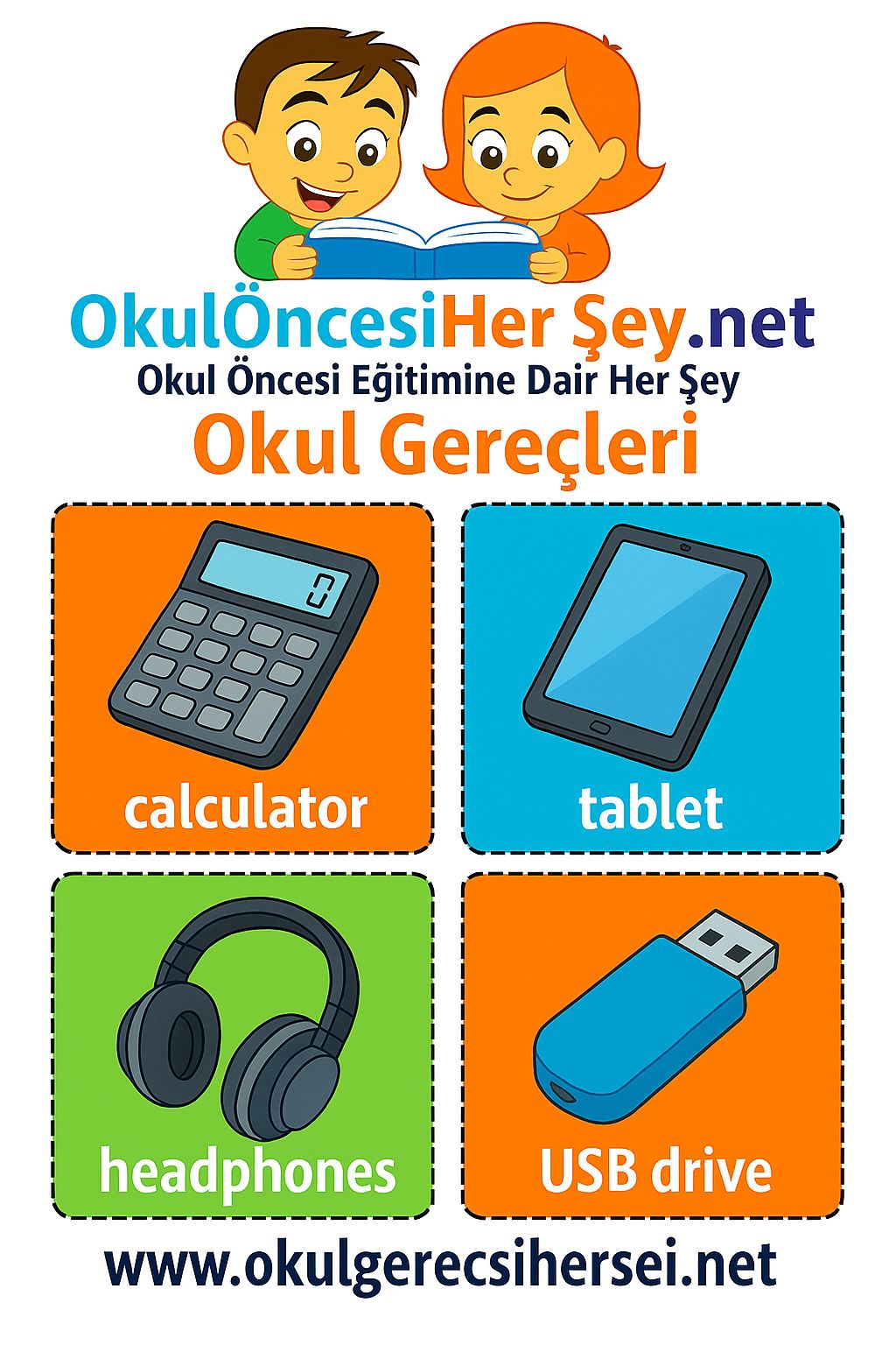 İngilizce Okul Gereçleri Flashkart