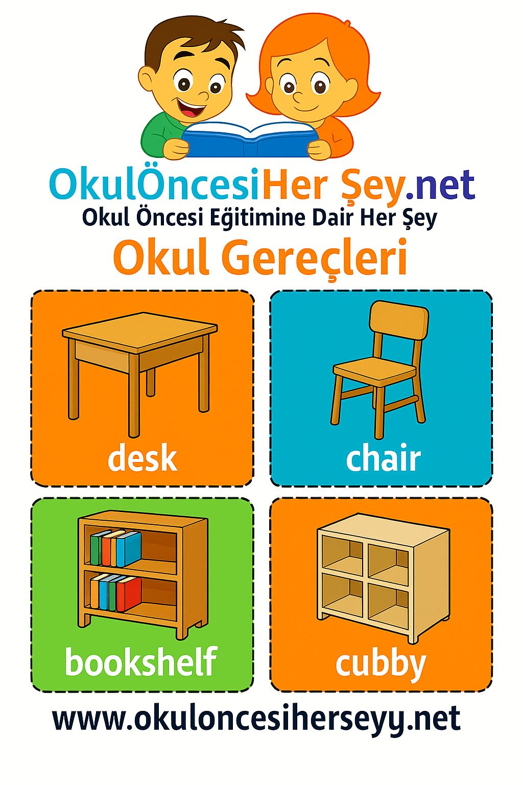 İngilizce Okul Gereçleri Flashkart