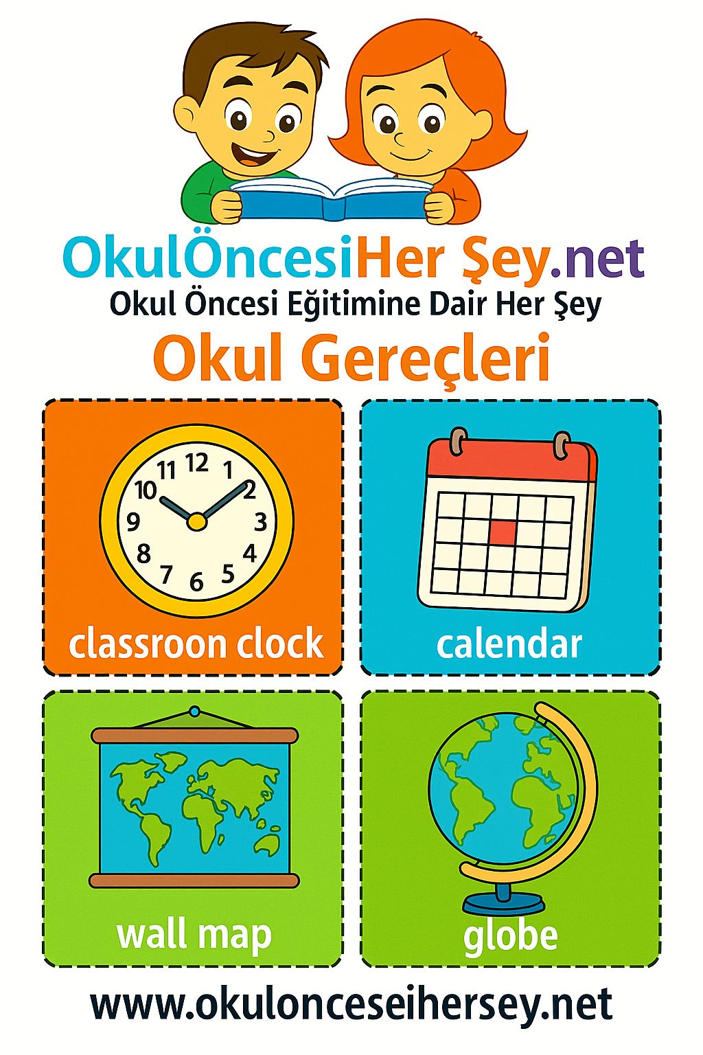 İngilizce Okul Gereçleri Flashkart