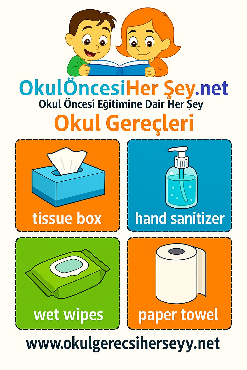 İngilizce Okul Gereçleri Flashkart