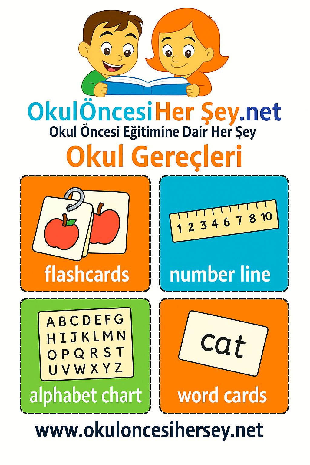 İngilizce Okul Gereçleri Flashkart