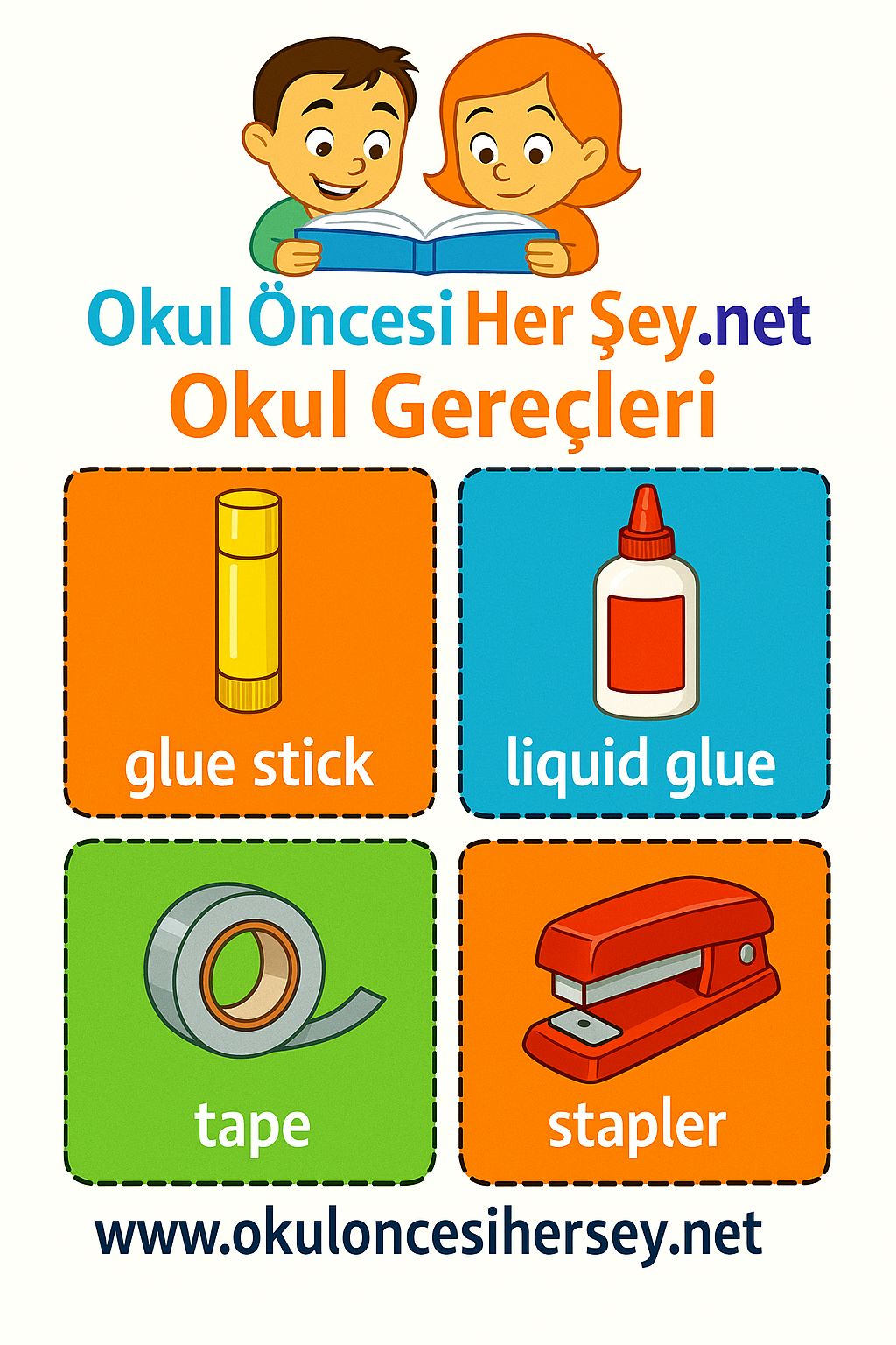 İngilizce Okul Gereçleri Flashkart