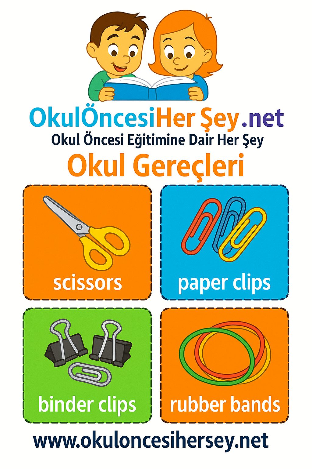 İngilizce Okul Gereçleri Flashkart