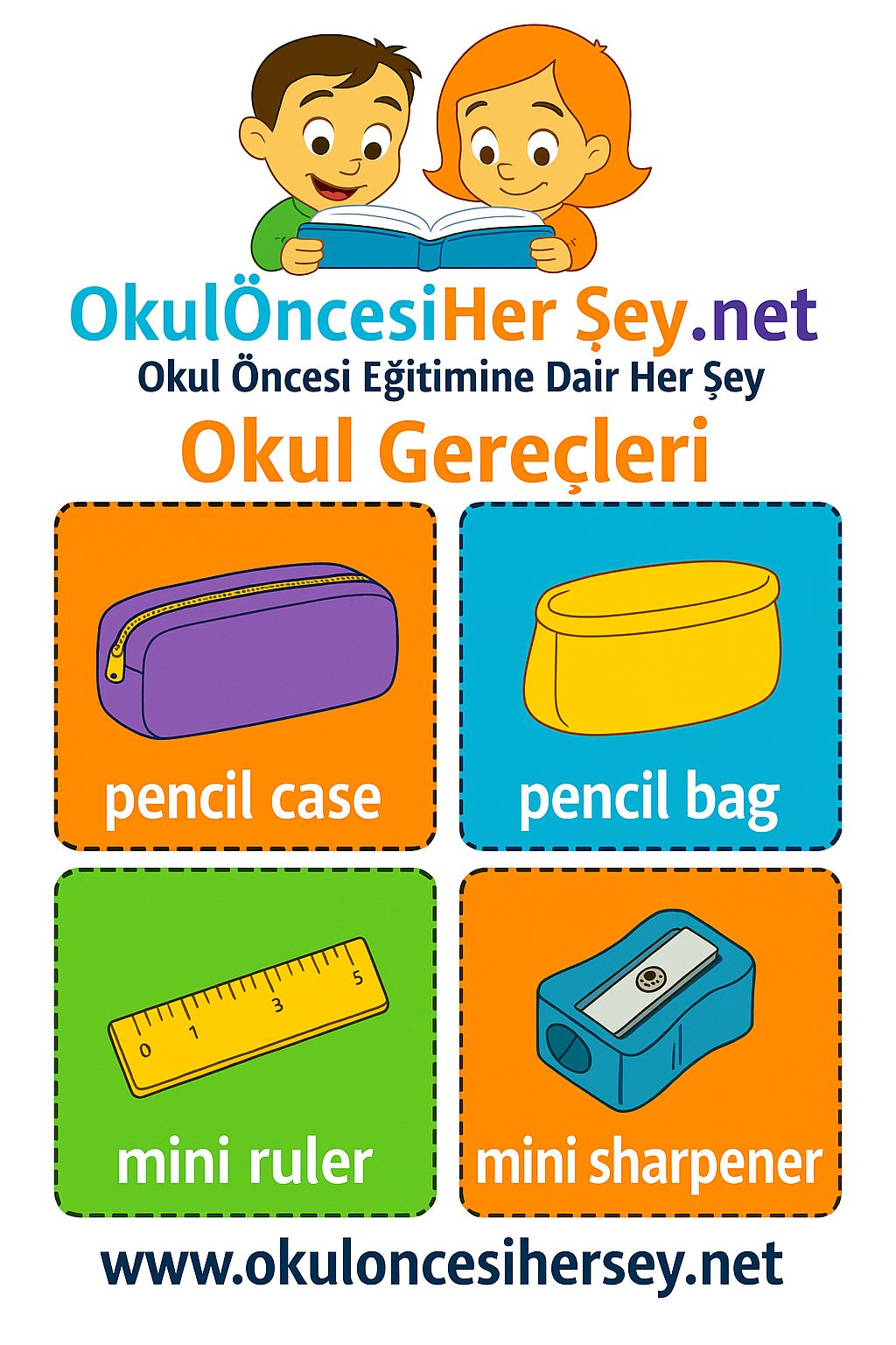 İngilizce Okul Gereçleri Flashkart