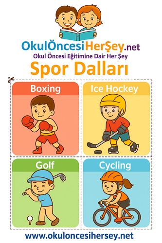 Çocuklar İçin  İngilizce Spor Dalları Flashkart  