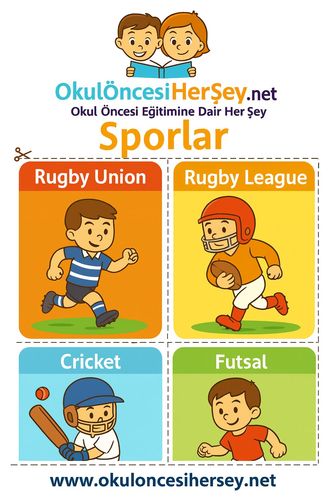 Çocuklar İçin  İngilizce Spor Dalları Flashkart  